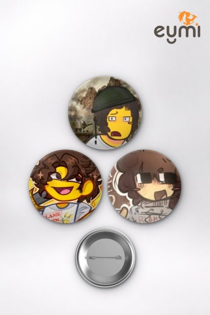 Roblox Shedletsky Kızarmış Tavuk Meme Oyun Temalı Çanta Süsü İğneli Buton Rozet Seti Set 4 3’lü (58 mm)